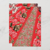 複雑鮮やかなフローラと エンクロージャーカード (正面/裏面)