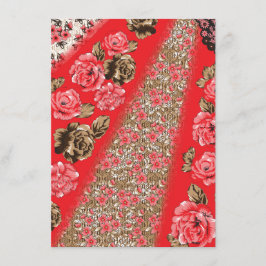 複雑鮮やかなフローラと エンクロージャーカード