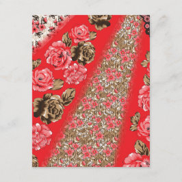 複雑鮮やかなフローラと エンクロージャーカード