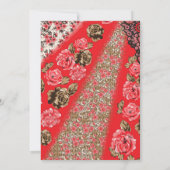 複雑鮮やかなフローラと サンキューカード (裏面)