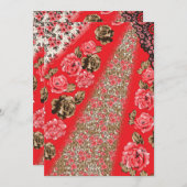 複雑鮮やかなフローラと サンキューカード (正面/裏面)