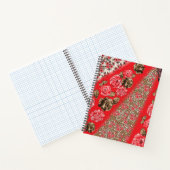 複雑鮮やかなフローラと ノートブック (内部)