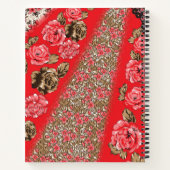 複雑鮮やかなフローラと ノートブック (裏面)