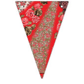 複雑鮮やかなフローラと バンティングフラッグ (第3の旗)