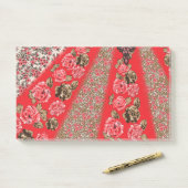 複雑鮮やかなフローラと ポストイット (デスク)