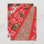 複雑鮮やかなフローラと ポストカード (正面/裏面)