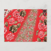 複雑鮮やかなフローラと ポストカード (裏面)