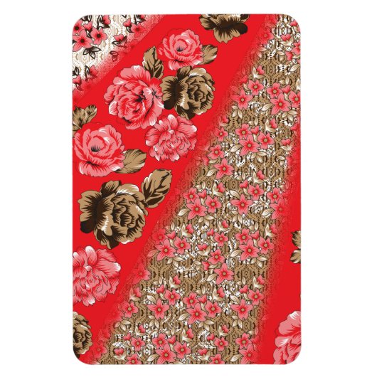 複雑鮮やかなフローラと マグネット (縦)