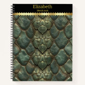 複雑鮮やかなヘビの模様 ノートブック (正面)