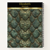 複雑鮮やかなヘビの模様 ノートブック (裏面)