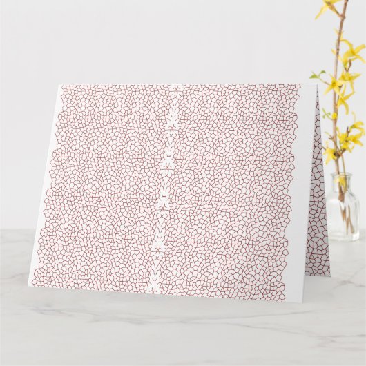 複雑鮮やかな幾何学的なモットを特徴とする敷物 カード (黄色い花)