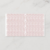 複雑鮮やかな幾何学的なモットを特徴とする敷物 名刺 (裏面)