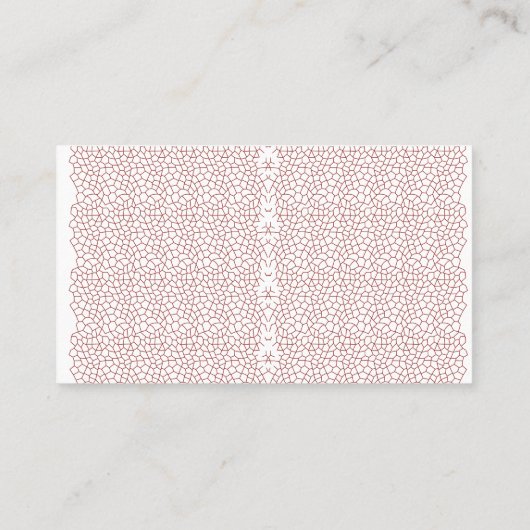 複雑鮮やかな幾何学的なモットを特徴とする敷物 名刺 (裏面)