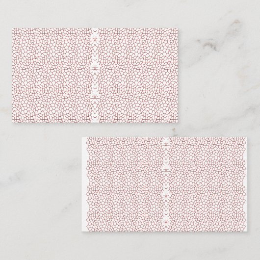 複雑鮮やかな幾何学的なモットを特徴とする敷物 名刺 (正面/裏面)