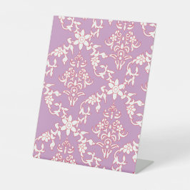 複雑鮮やかな模様を織り込んだ織物デザイン 台座サイン