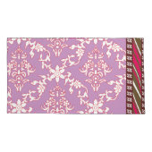 複雑鮮やかな模様を織り込んだ織物デザイン 枕カバー (裏面-左)