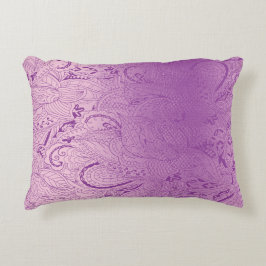 複雑鮮やかな紫色の織物デザイン アクセントクッション