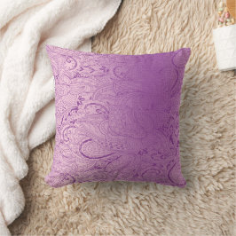複雑鮮やかな紫色の織物デザイン クッション