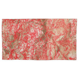 複雑鮮やかな花を特徴とする赤い織物デザイン 枕カバー