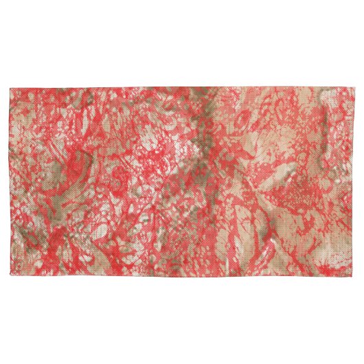 複雑鮮やかな花を特徴とする赤い織物デザイン 枕カバー (正面左)