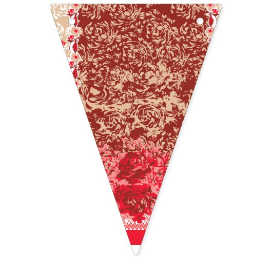 複雑鮮やか伝統的なフロを織り交ぜた織物 バンティングフラッグ (第2の旗)