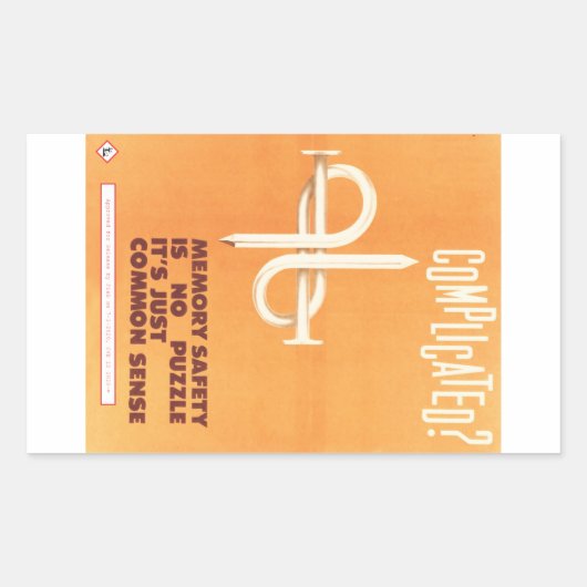 複雑？ステッカー 長方形シール (正面)