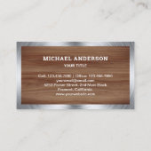 褐木木粒子コンクリートミキサーセメントトラック 名刺 (裏面)