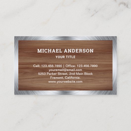 褐木木粒子コンクリートミキサーセメントトラック 名刺 (裏面)