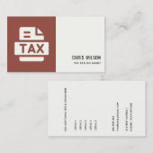 褐色さび税還モダン付剤作成者アイコン 名刺 (正面/裏面)