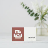 褐色さび税還モダン付剤作成者アイコン 名刺 (スタンド正面)