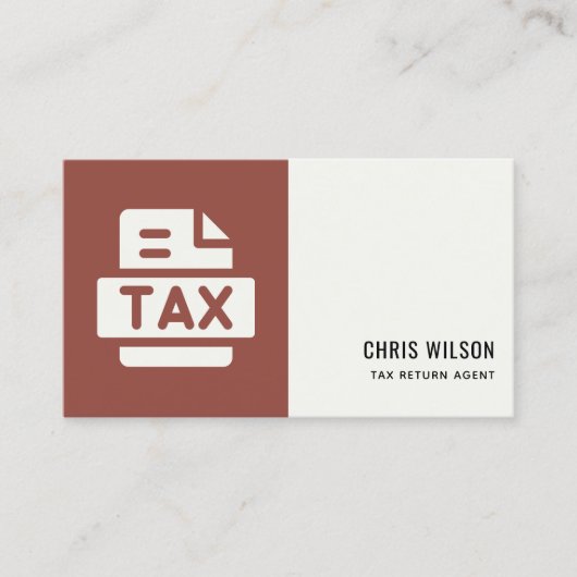 褐色さび税還モダン付剤作成者アイコン 名刺 (正面)