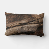 褐色と灰色の岩の形成 ランバークッション (裏面)