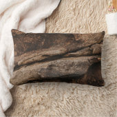 褐色と灰色の岩の形成 ランバークッション (ブランケット)