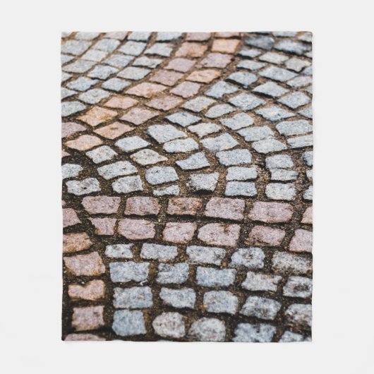 褐色と赤いれんが フリースブランケット (正面)