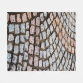 褐色と赤いれんが フリースブランケット (正面(横))