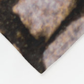 褐色と赤いれんが フリースブランケット (角)