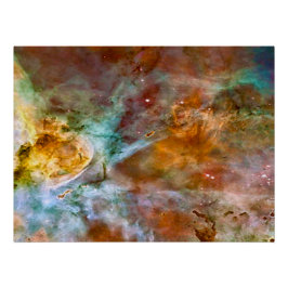 褐色と銅色のエタカリーナ星雲 ポスター