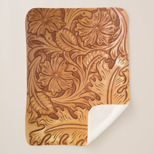 褐色のカウボーイファッション西素朴皮 シェルパブランケット (正面)