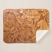 褐色のカウボーイファッション西素朴皮 シェルパブランケット (正面(横))