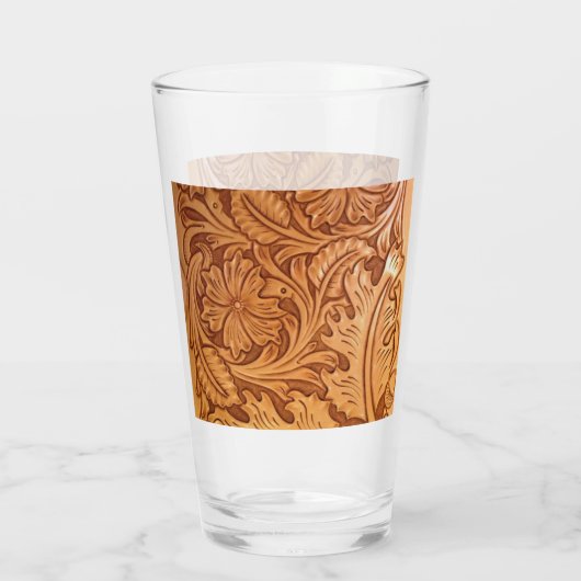 褐色のカウボーイファッション西素朴皮 タンブラーグラス (裏面)