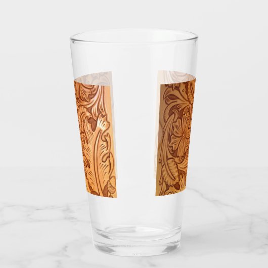 褐色のカウボーイファッション西素朴皮 タンブラーグラス (左)