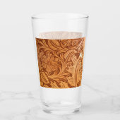 褐色のカウボーイファッション西素朴皮 タンブラーグラス (正面)