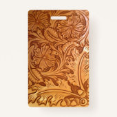 褐色のカウボーイファッション西素朴皮 バッジ (裏面)