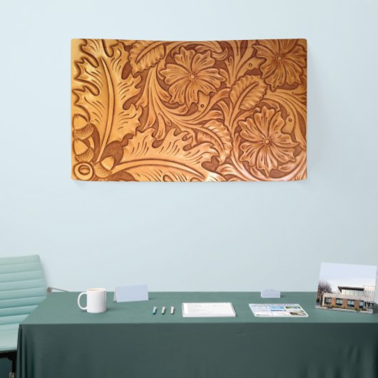 褐色のカウボーイファッション西素朴皮 横断幕 (トレードショー)