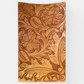 褐色のカウボーイファッション西素朴皮 横断幕 (縦)