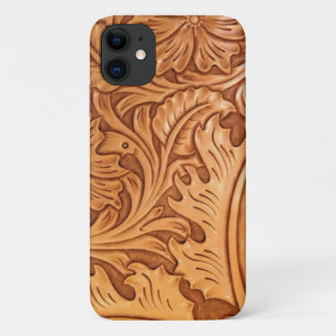 褐色のカウボーイファッション西素朴皮 iPhone 11 ケース