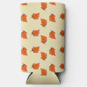 褐色のドライ葉ーパタン スリム缶クーラー (正面)