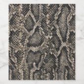 褐色のヘビの皮膚パターン | ワインラベル (シングルラベル)