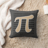 褐色の円周率の記号 クッション (ブランケット)