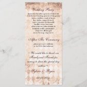 褐色の田舎臭いメイソンの瓶結婚式 プログラム (裏面)